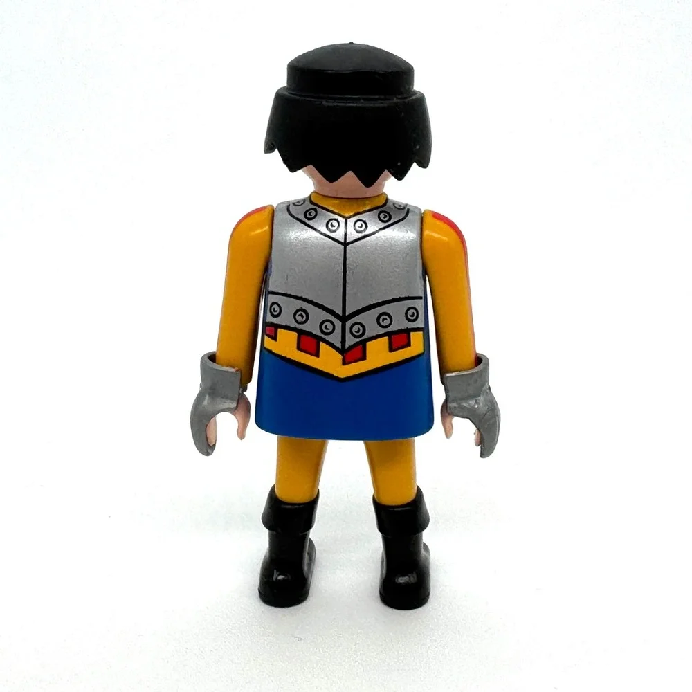 Vintage 1993 Playmobil Conquistador Knight Action Figure Yellow Blue
